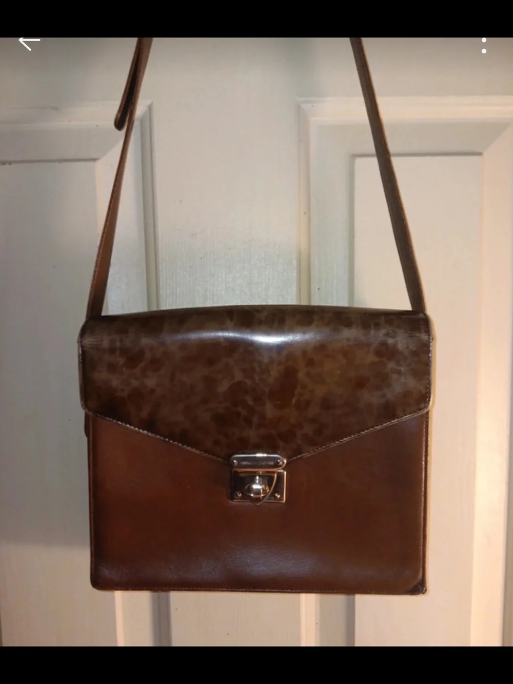 Valentino Garavani Leather Brown Crossbody Messenger Bag